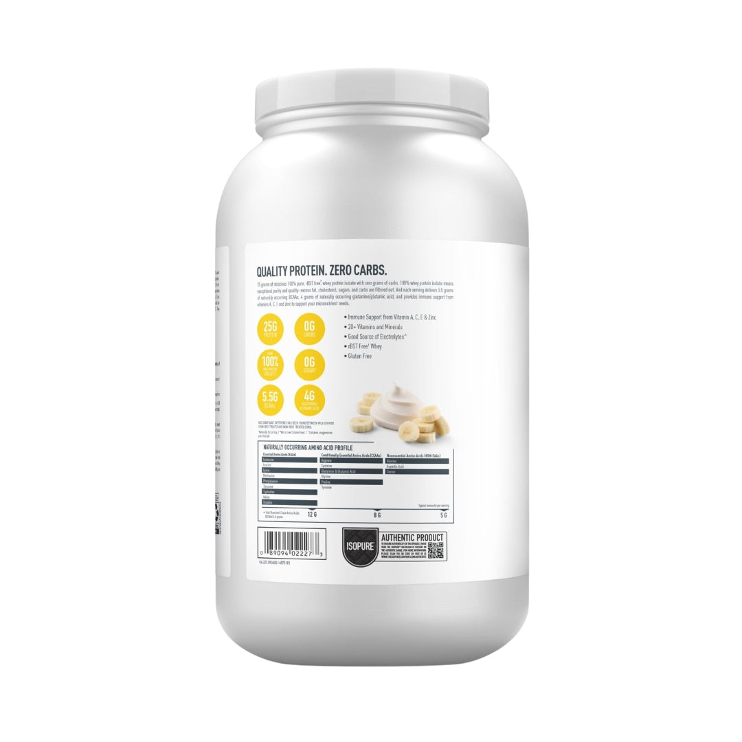 Isopure Zero Carb 3 lb Banana Cream