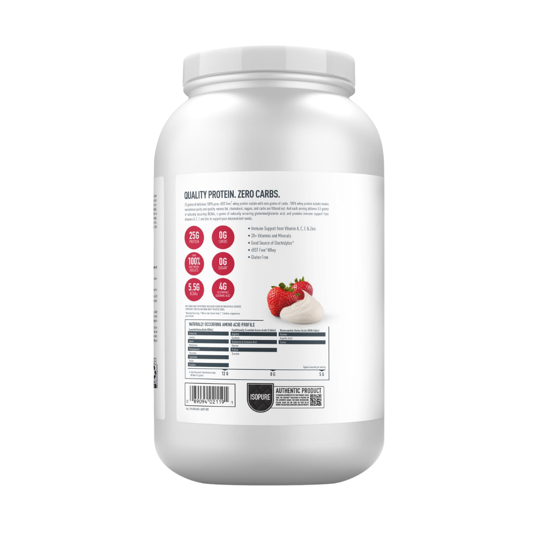 Isopure Zero Carb 3 lb Strawberries & Cream
