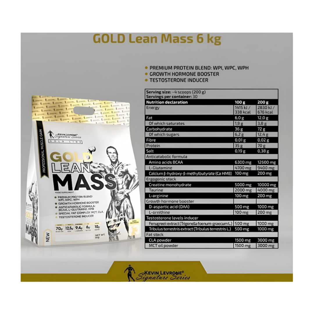 Kevin Levrone Gold Lean Mass Gainer 6 Kg-Chocolate