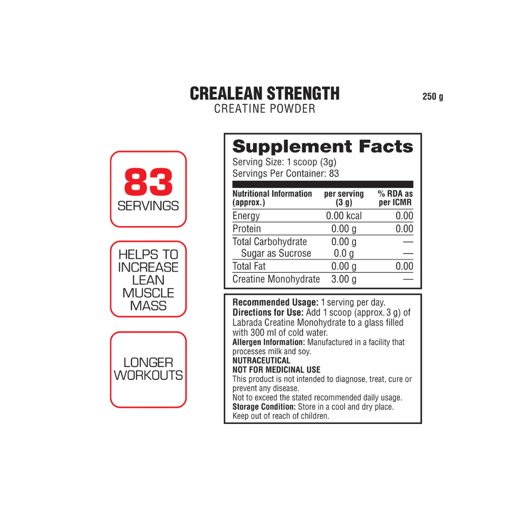 Labrada Crea Lean Strength 83 Serving Unflavoured