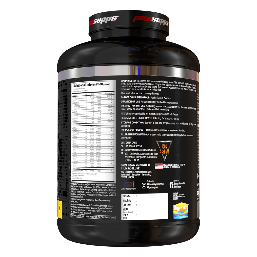 PRO SUPPS INCREDI BULK GAINER 2.7KG MOLTEN MANGO