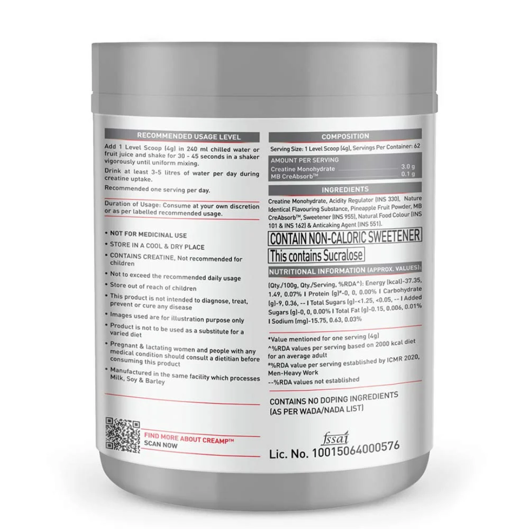 MUSCLEBLAZE CREATINE CREAAMP - CITRUS BLAST-250GM