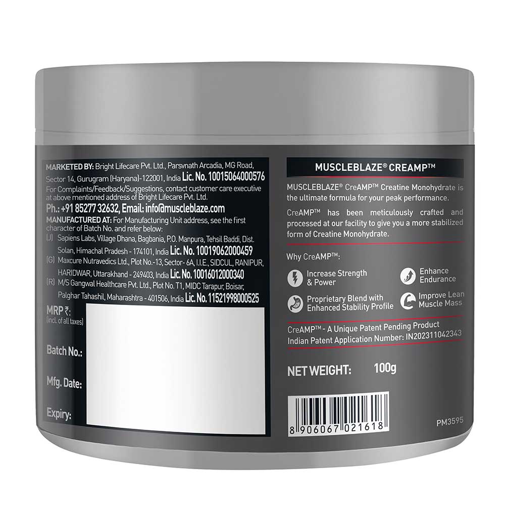 MUSCLEBLAZE CREATINE CREAMP 100 GM