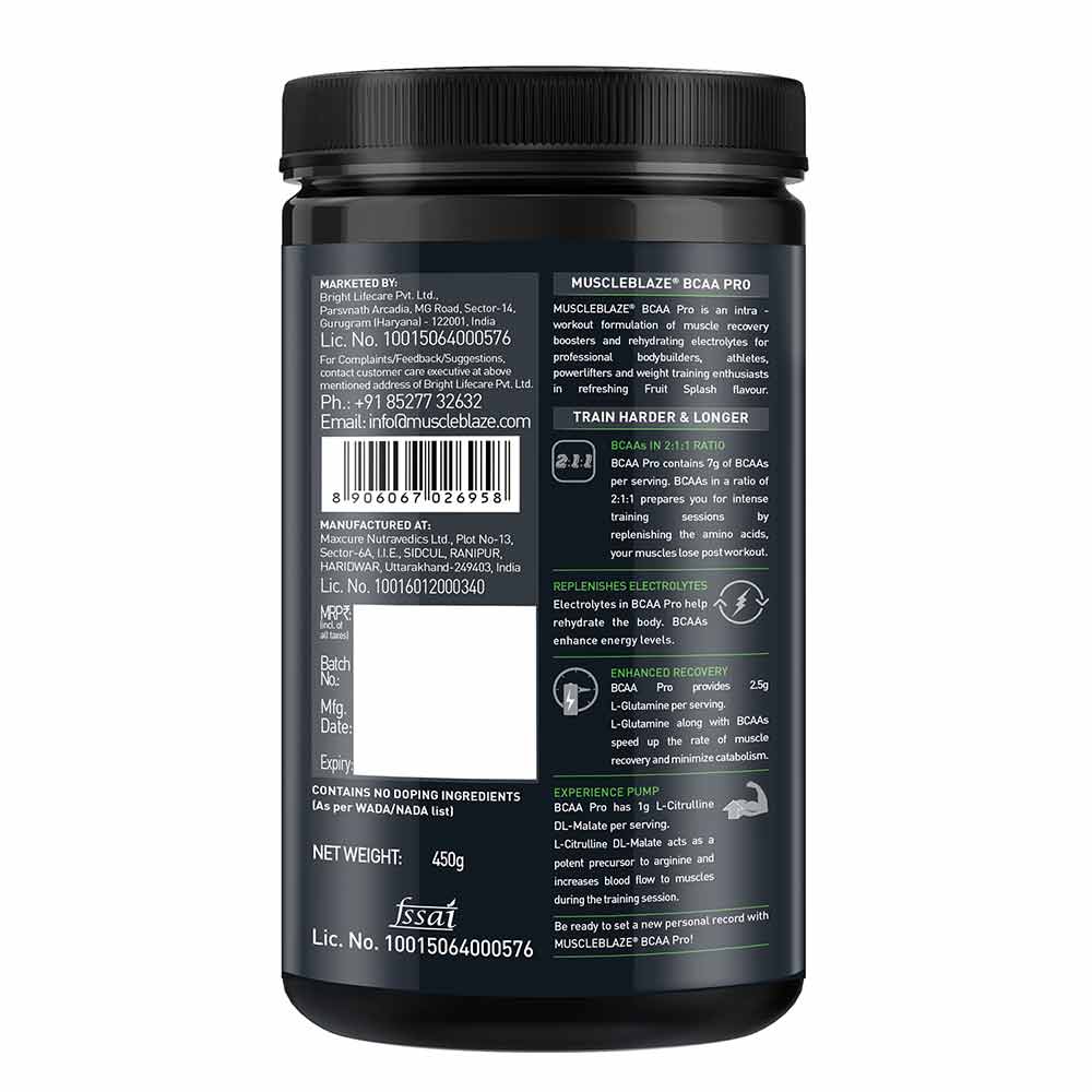 MuscleBlaze BCAA Pro 450 gm Fruit Splash