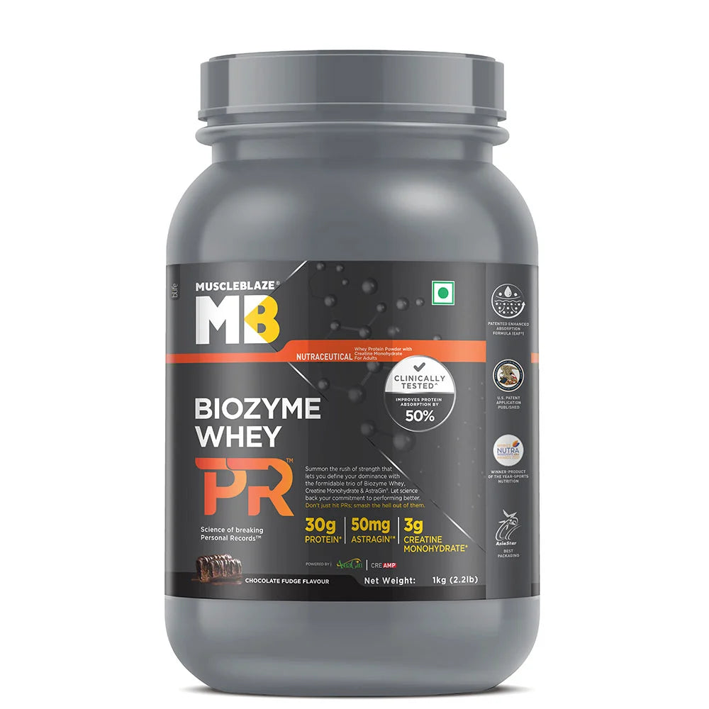 MUSCLEBLAZE BIOZYME WHEY PR 2.2 LB CHOCOLATE FUDGE