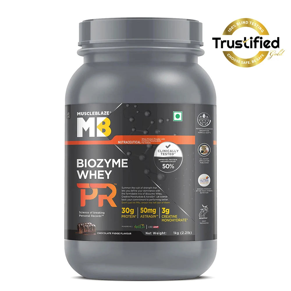 MUSCLEBLAZE BIOZYME WHEY PR 2.2 LB CHOCOLATE FUDGE