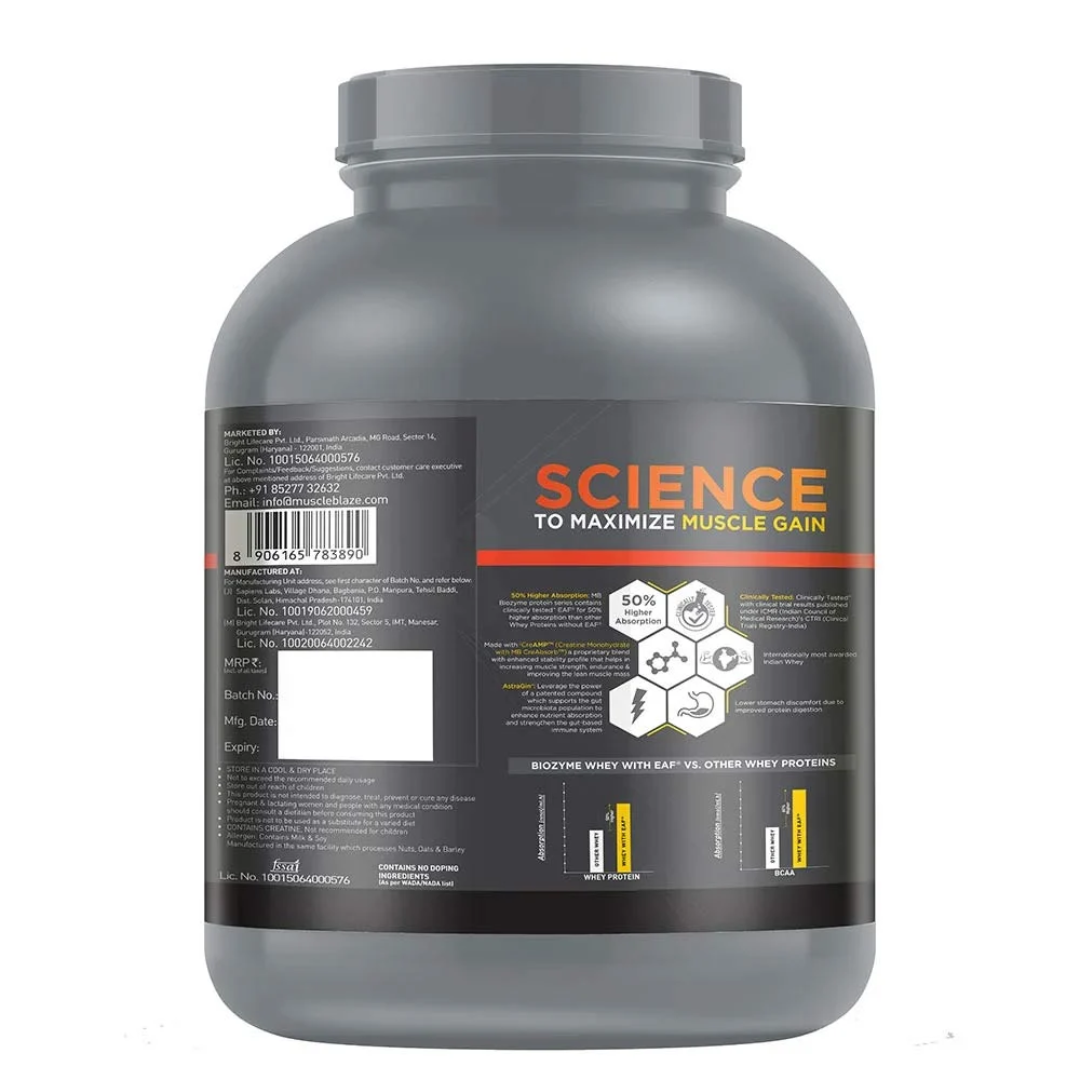 MuscleBlaze Biozyme Perfomance Whey PR 2 kg MOLTEN CHOCOLATE CAKE