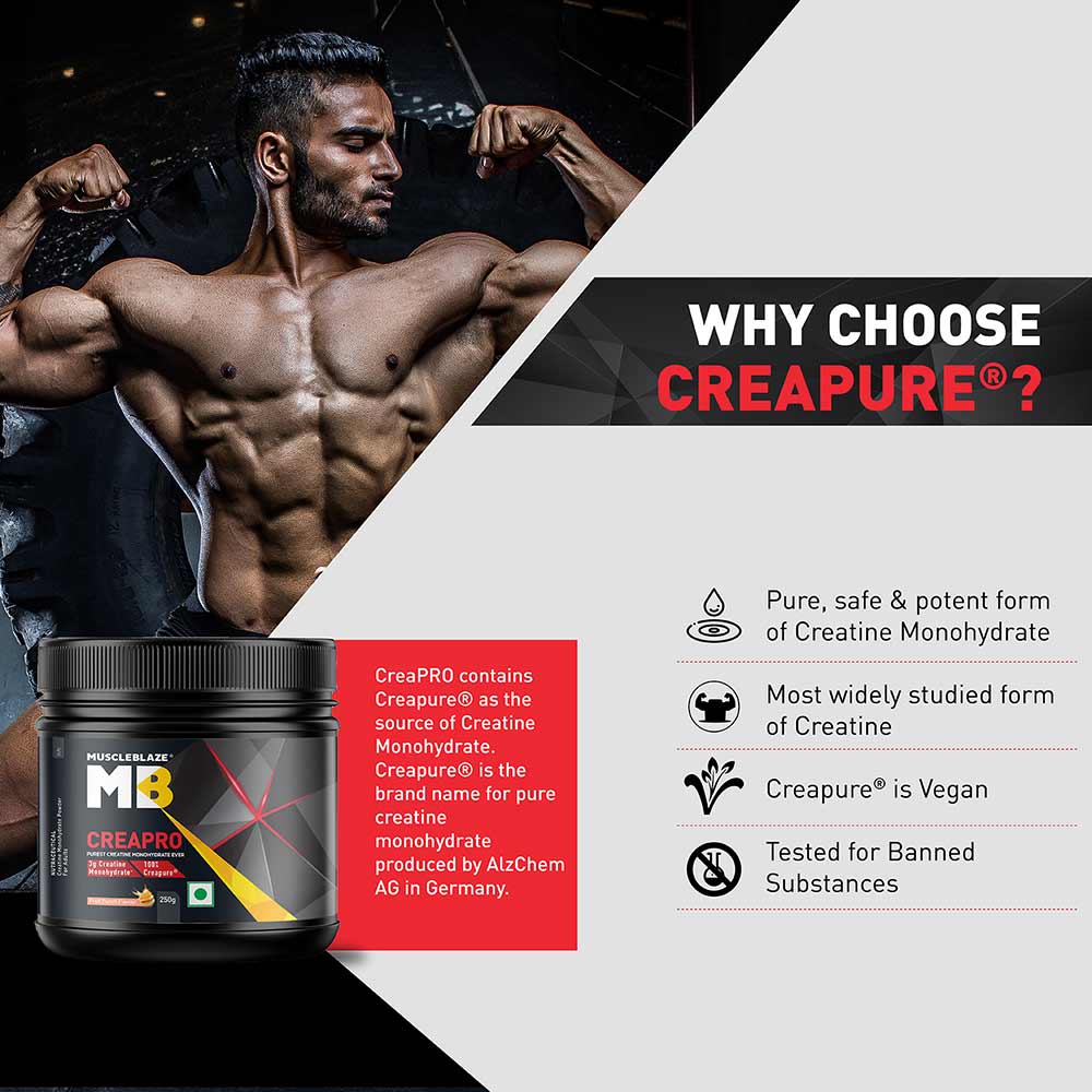 MuscleBlaze CreaPRO Creatine with Creapure 250 gm