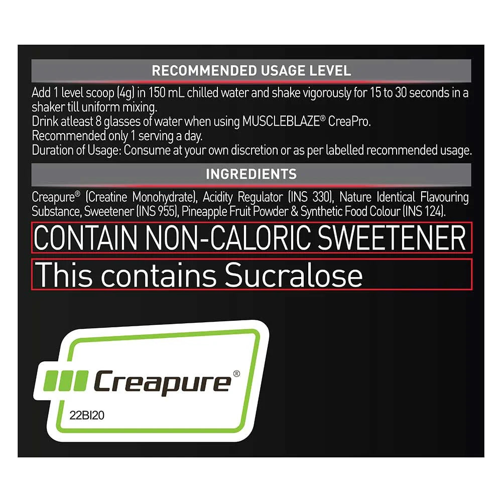 MuscleBlaze CreaPRO Creatine with Creapure 250 gm