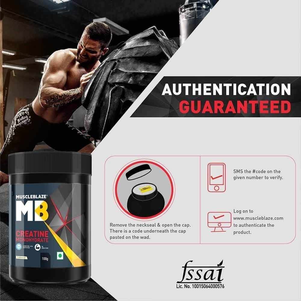 MuscleBlaze Creatine Monohydrate 100 gm Unflavoured