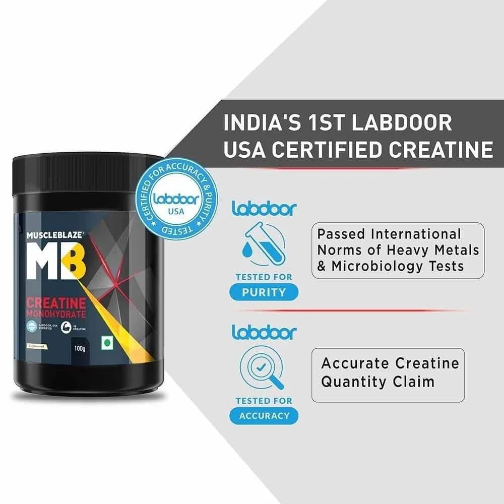 MuscleBlaze Creatine Monohydrate 100 gm Unflavoured