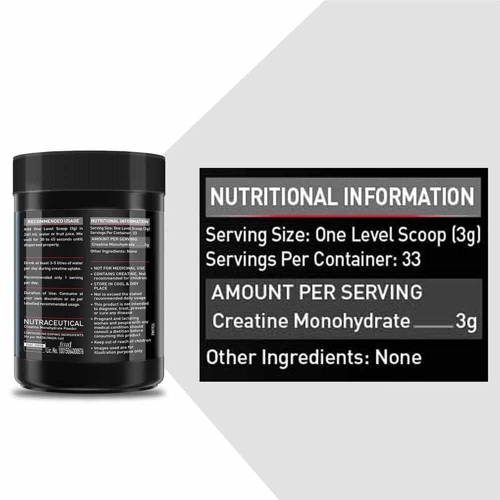 MuscleBlaze Creatine Monohydrate 100 gm Unflavoured