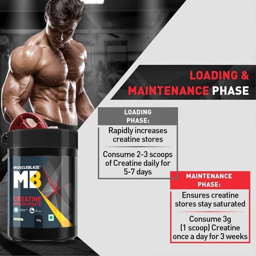 MuscleBlaze Creatine Monohydrate 100 gm Unflavoured