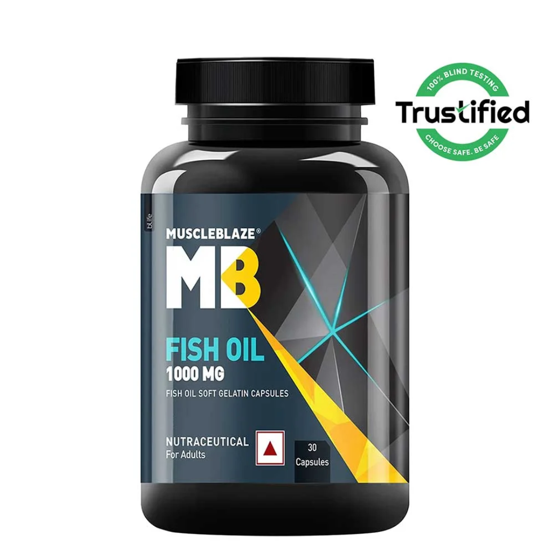 MuscleBlaze Fish Oil 1000mg-30 Softgels