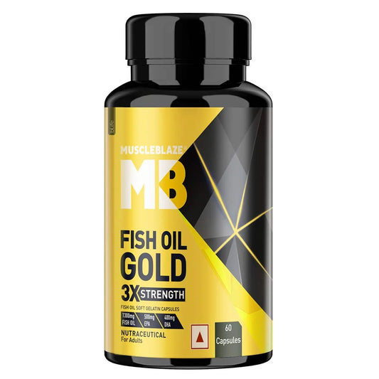 MuscleBlaze Fish Oil Gold 60 tabs Unflavoured