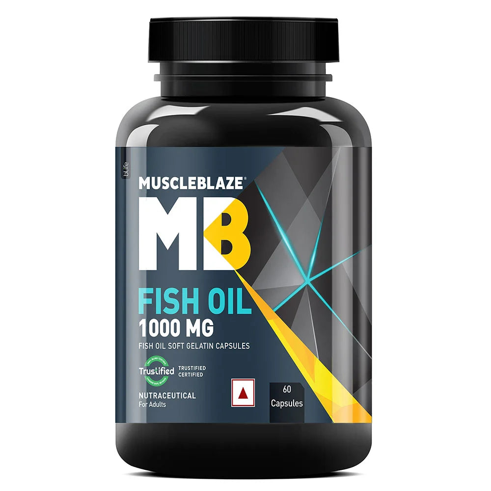 MuscleBlaze Fish Oil 1000 mg 90 Softgels Unflavoured