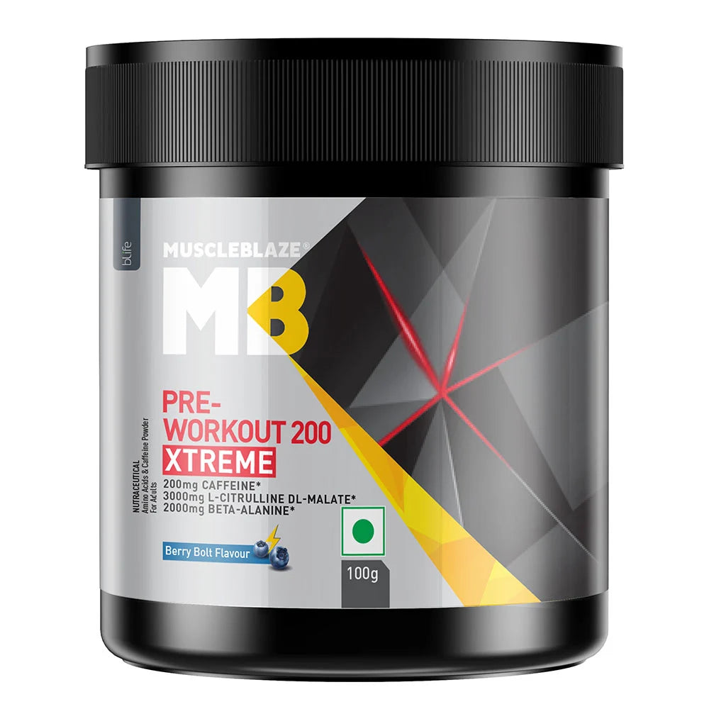 MuscleBlaze Pre-Workout 200 Xtreme-100Gm