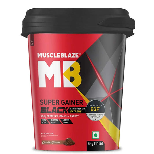 MuscleBlaze Super Gainer Black 11lbs Chocolate