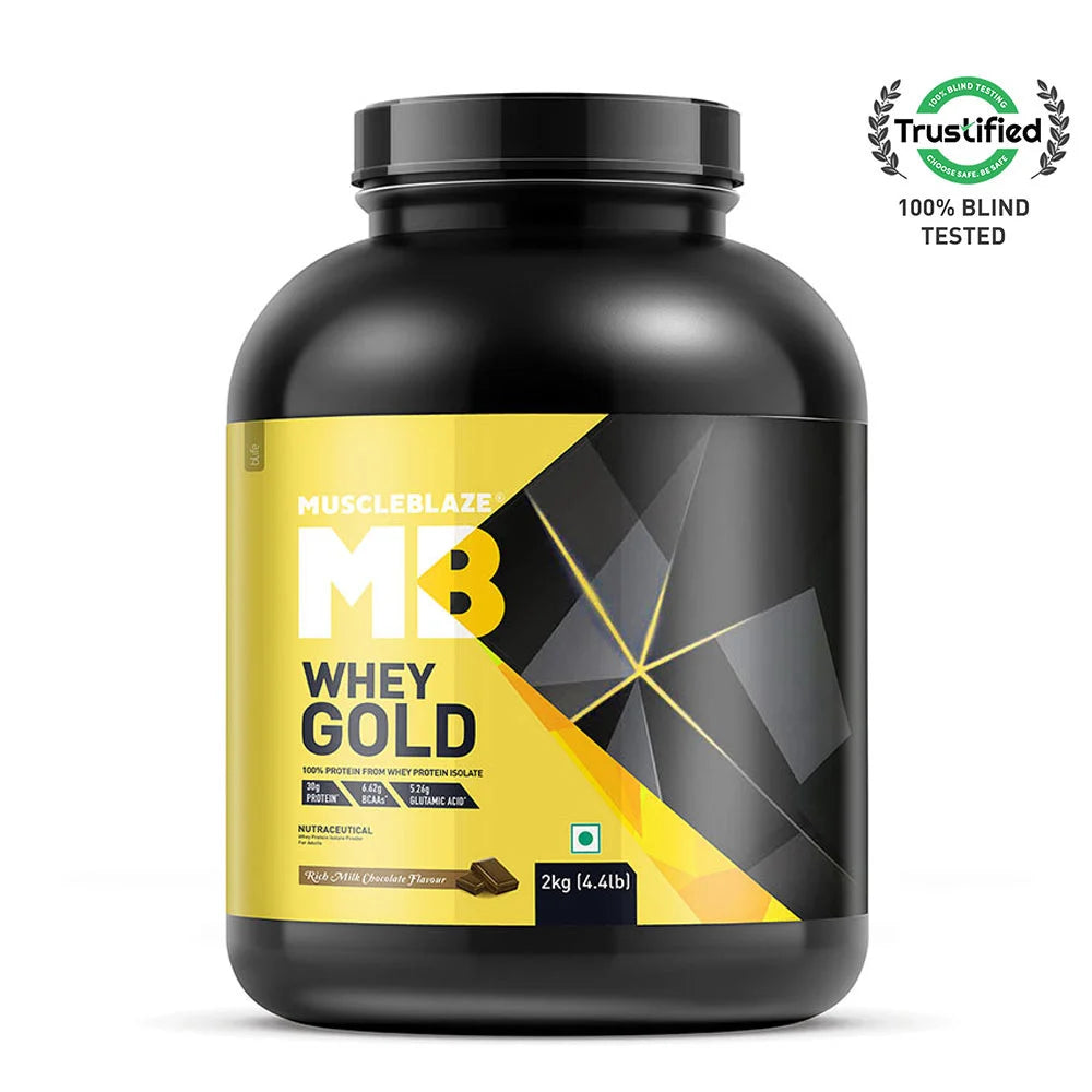 MuscleBlaze Whey Gold Protein 4.4 lb Rich Milk Chocolate