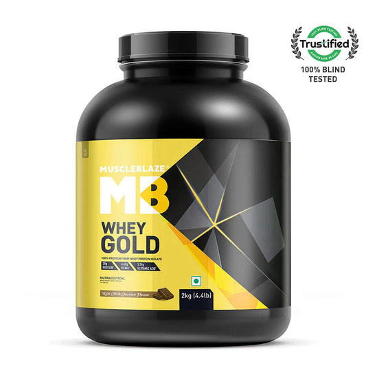 MuscleBlaze Whey Gold Protein 4.4 lb Rich Milk Chocolate