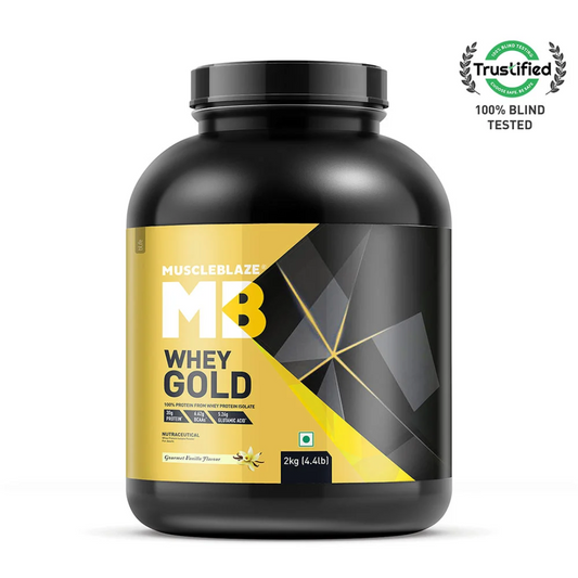 MuscleBlaze Whey Gold Protein, 4.4 lb Gourmet Vanilla