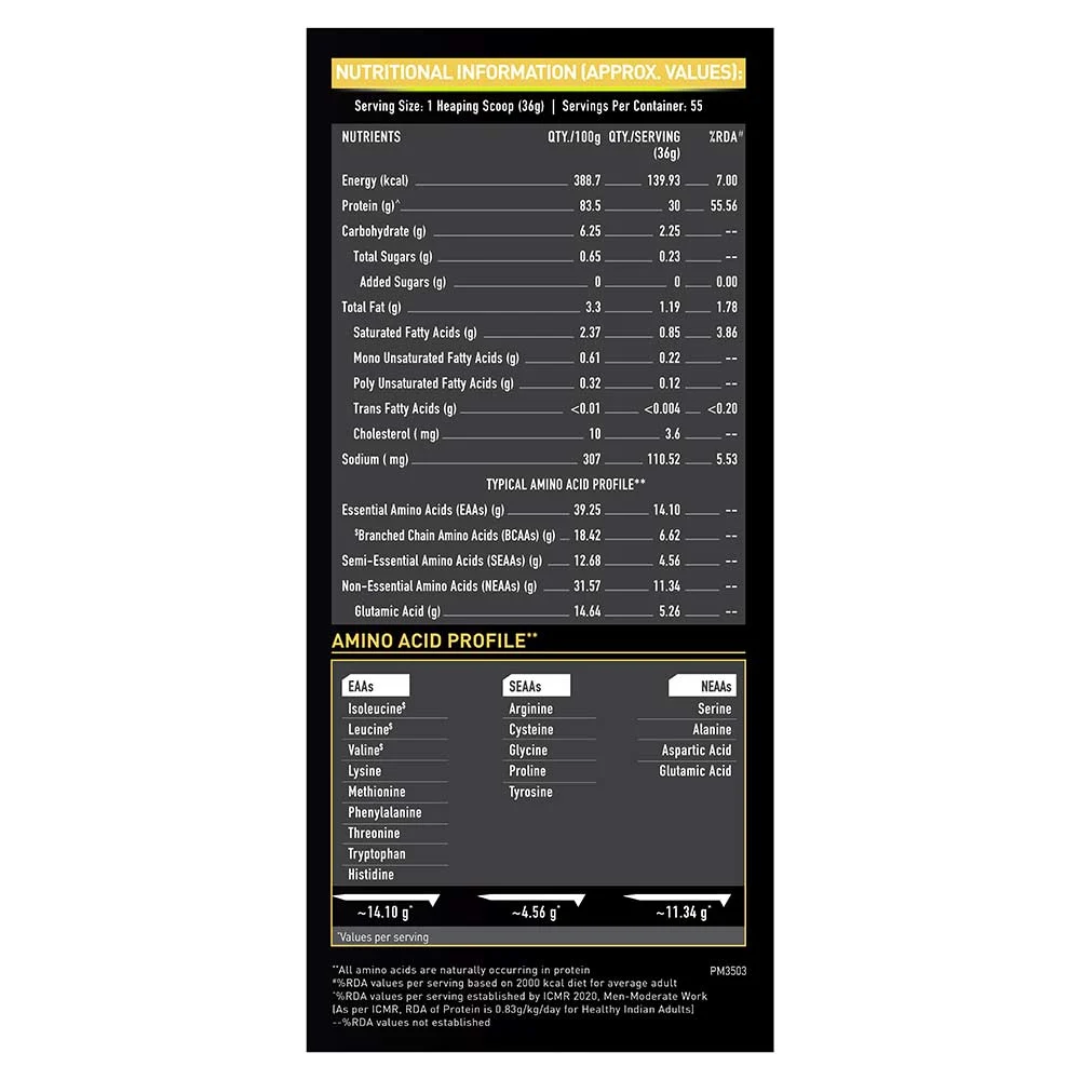 MuscleBlaze Whey Gold Protein, 4.4 lb Gourmet Vanilla