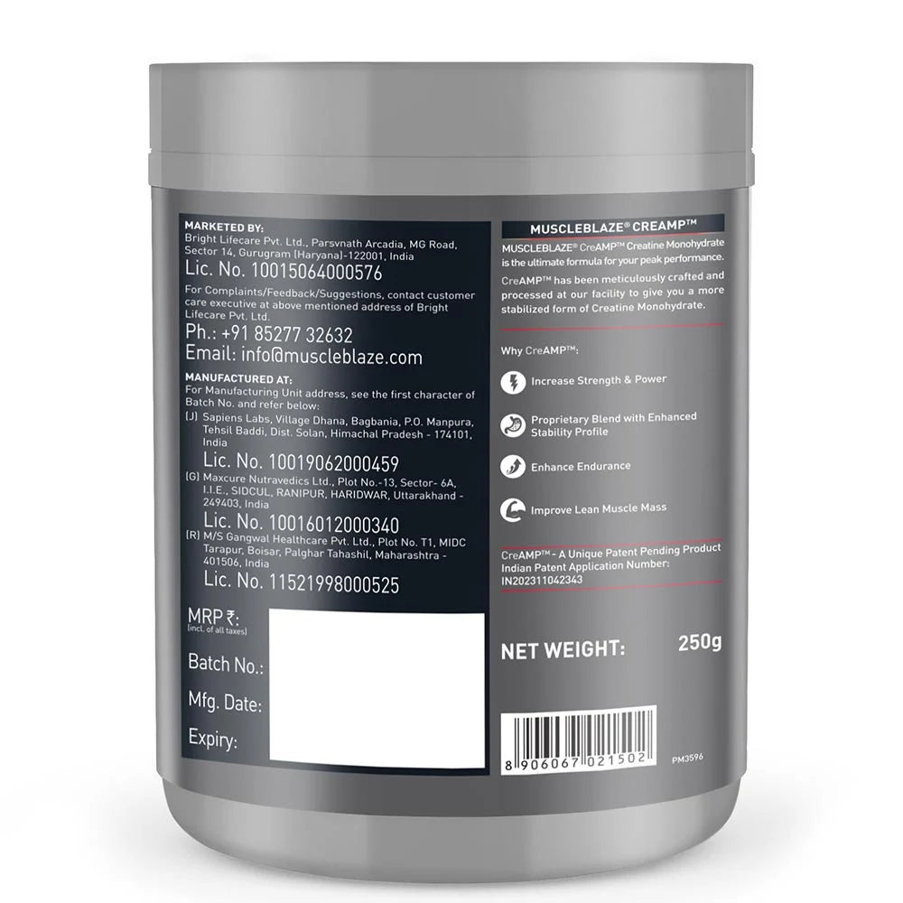 MUSCLEBLAZE CREATINE CREAMP 100 GM