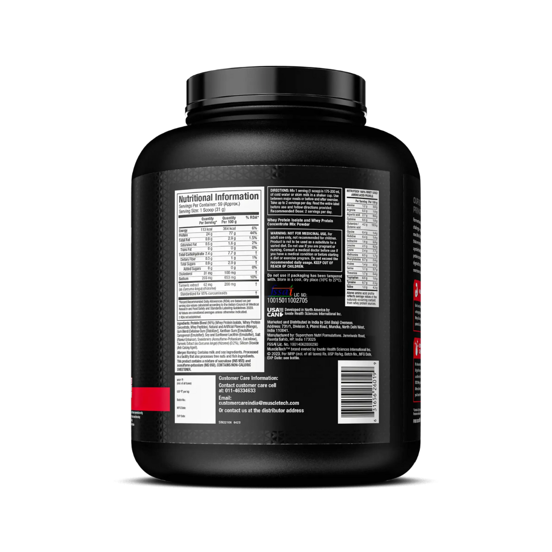 MuscleTech Nitrotech Whey gold 4 lb MANGO DELIGHT