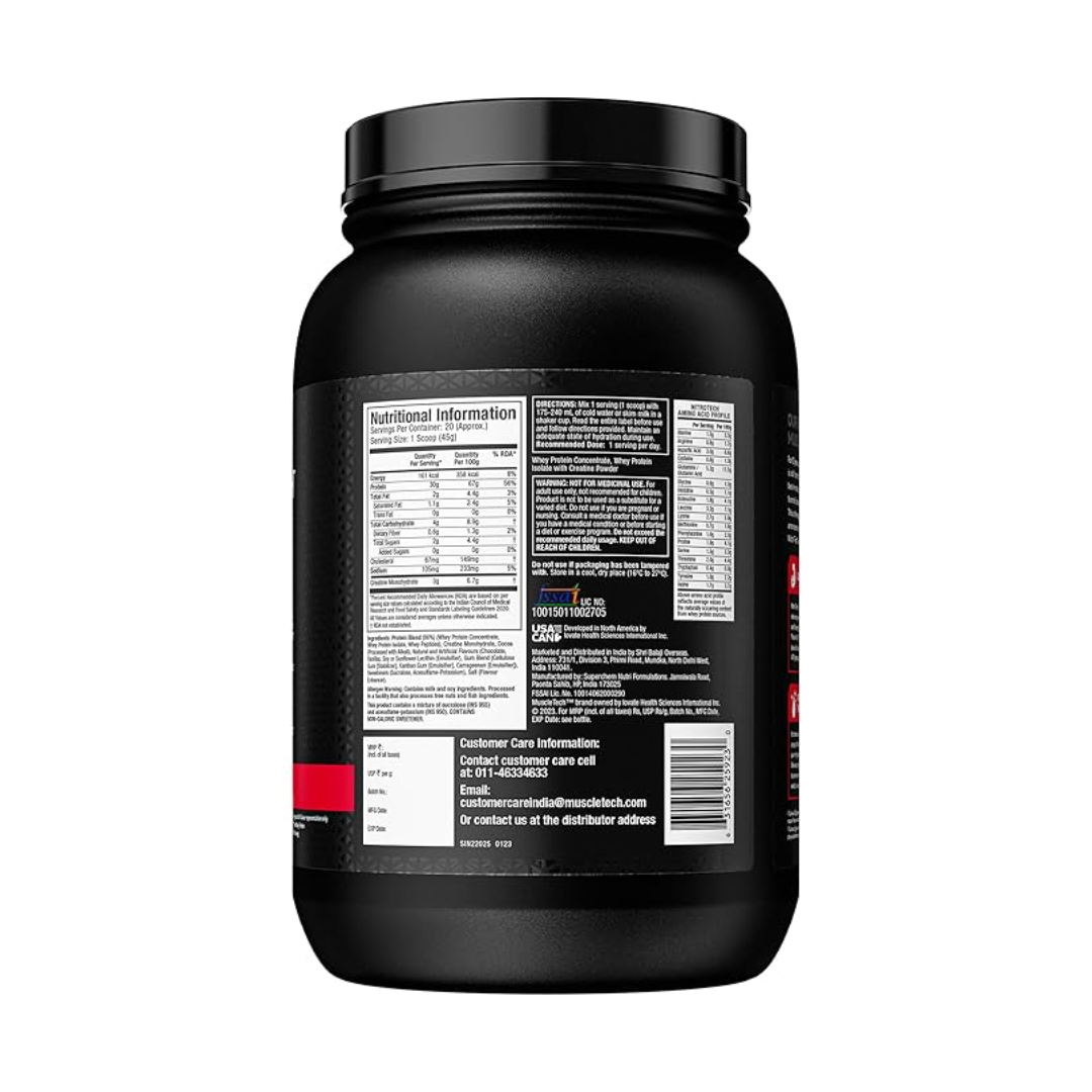 MuscleTech Performance Whey 907 gm Milk Chocolate