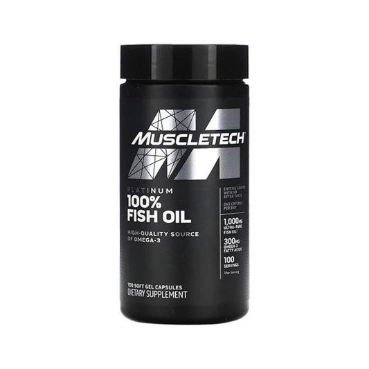 MuscleTech Platinum Fish Oil 100 Softgels Unflavoured