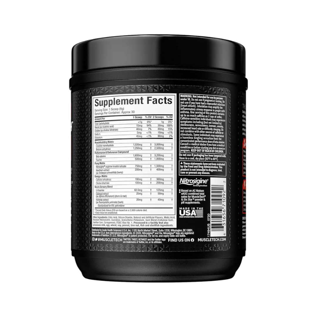 MuscleTech Vapor X5 Next Gen Pre-Workout 30 Servings