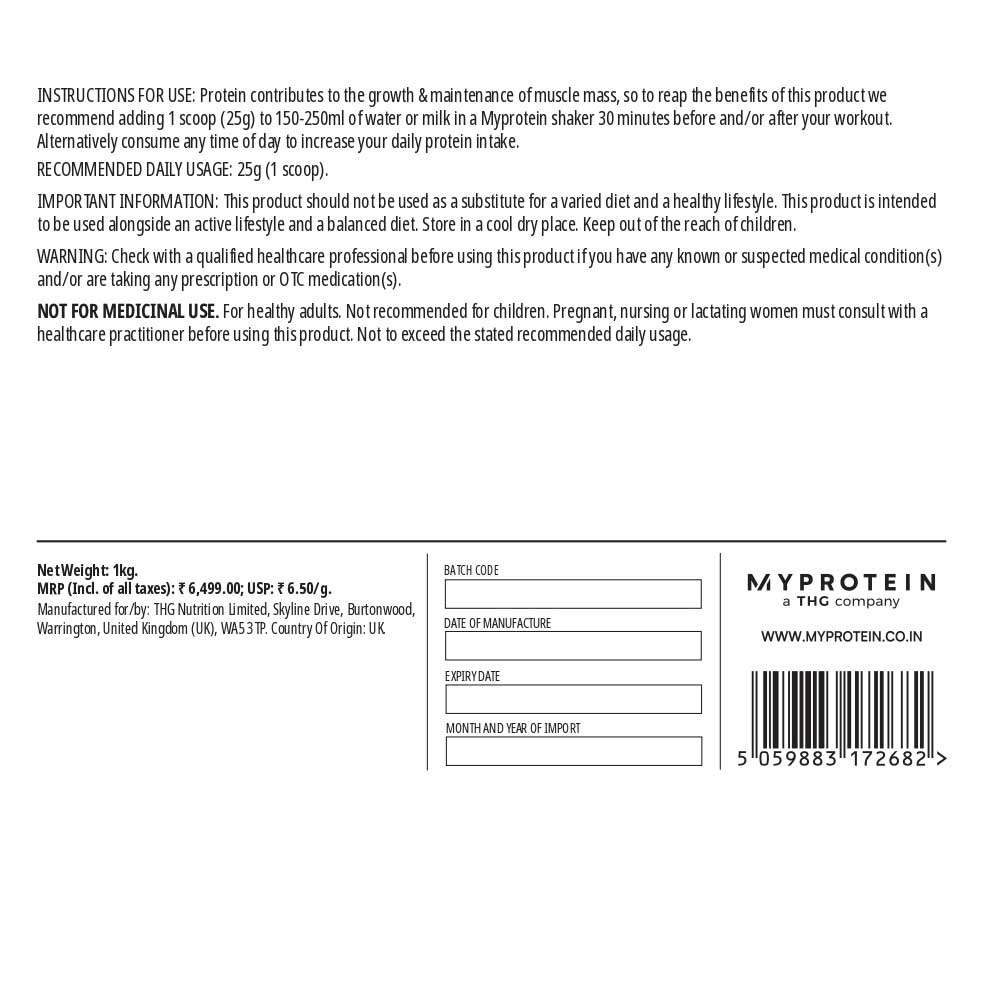 My Protein Impact Whey Isolate Protein Nation