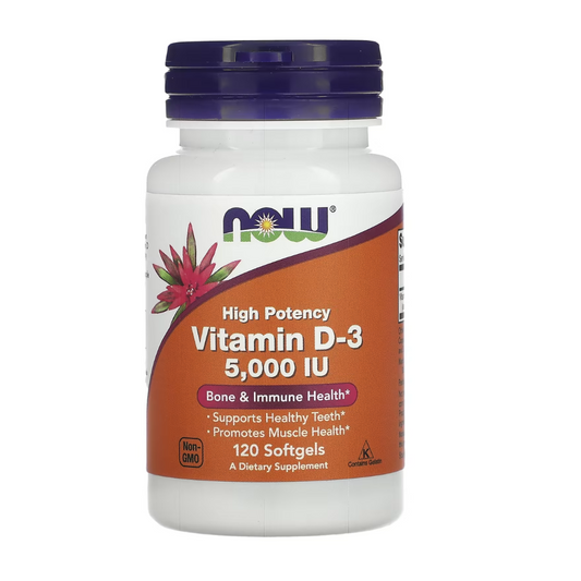 NOW VITAMIN D3 120 CAP-5000 IU