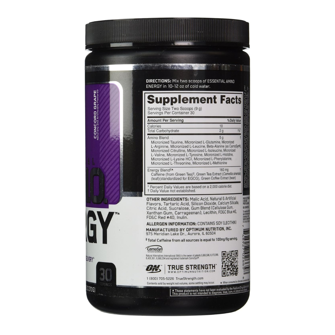 ON Optimum Nutrition Essential Amino Energy 30 Serving Concord Grape