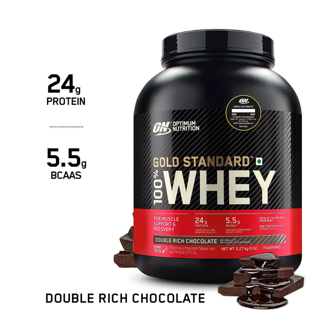 ON Optimum Nutrition Gold Standard Whey Protein 5 lb Double Rich Chocolate