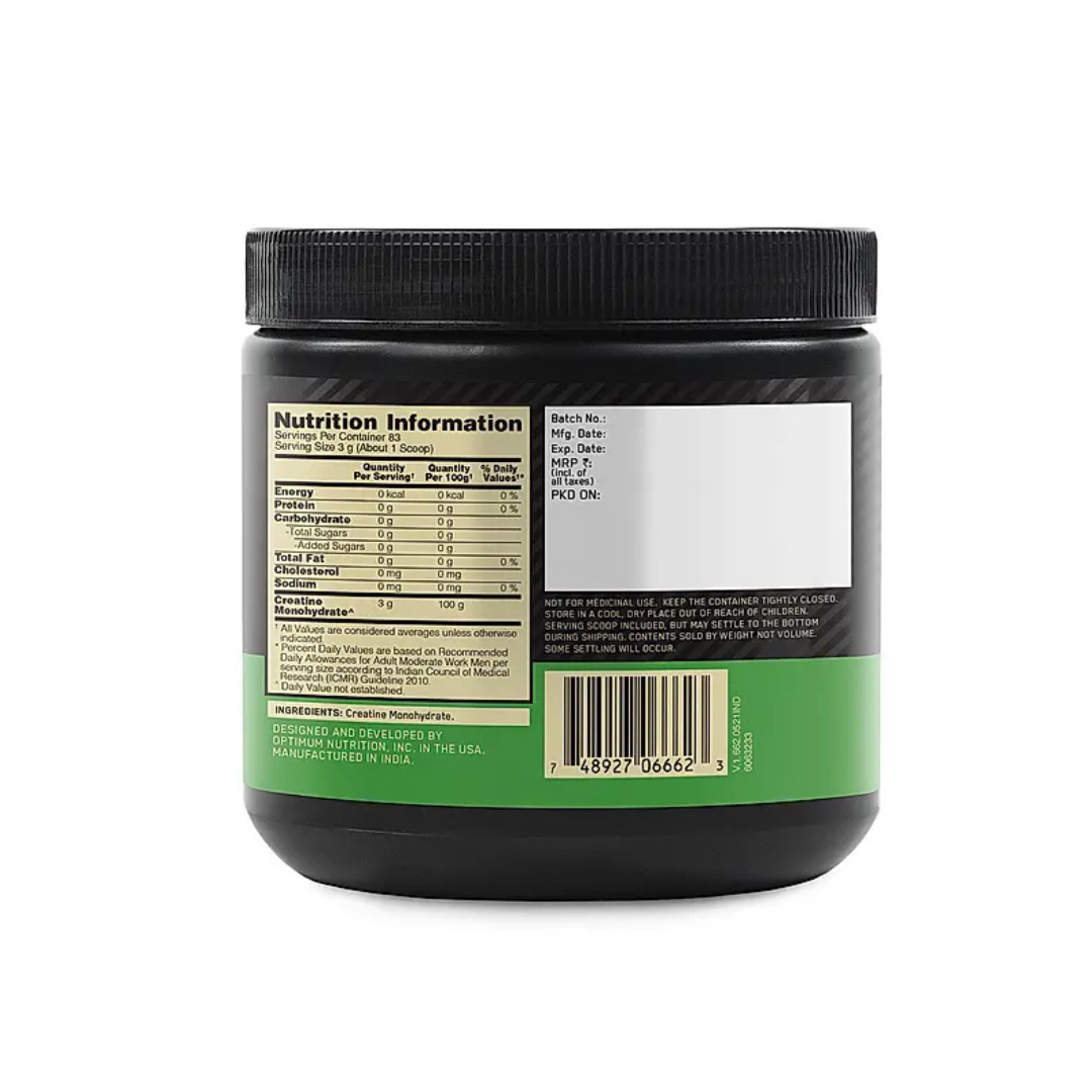 ON Optimum Nutrition Micronized Creatine Powder 250 gm Unflavoured