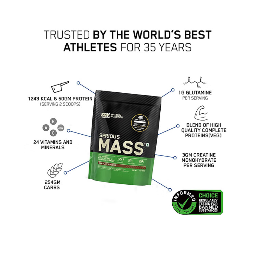 ON Optimum Nutrition Serious Mass 2 lb Chocolate