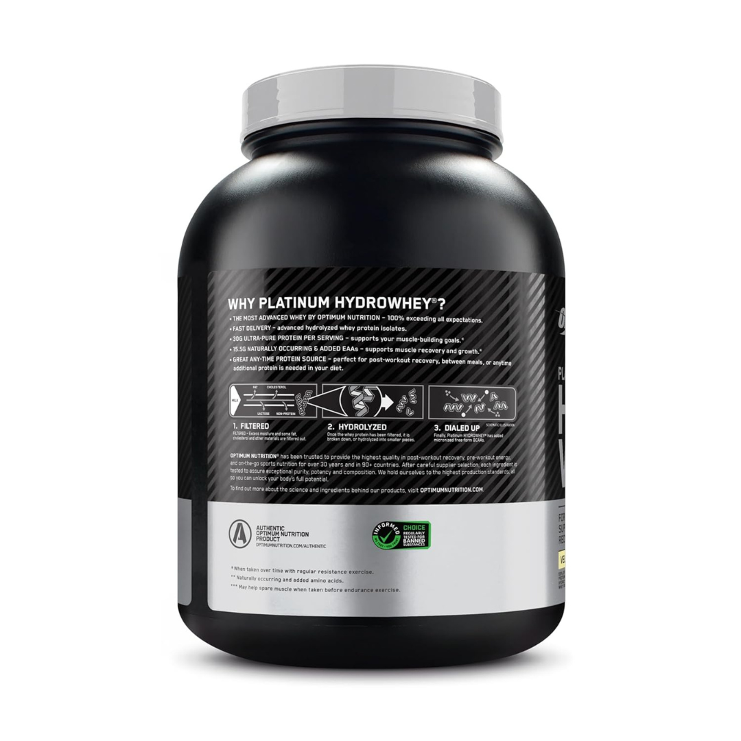 ON Optimum Nutrition Platinum Hydro Whey 3.5 LBS Velocity Vanilla