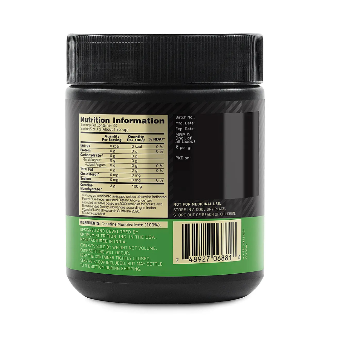 ON Optimum Nutrition Micronized Creatine Powder 100 gm Unflavoured
