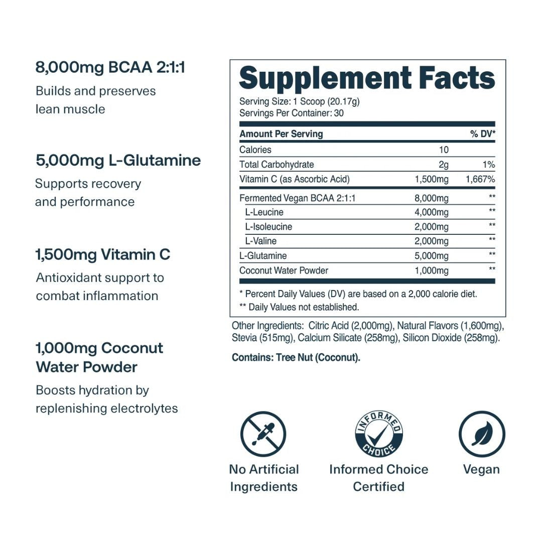 Transparent Labs BCAA Glutamine – Limeade