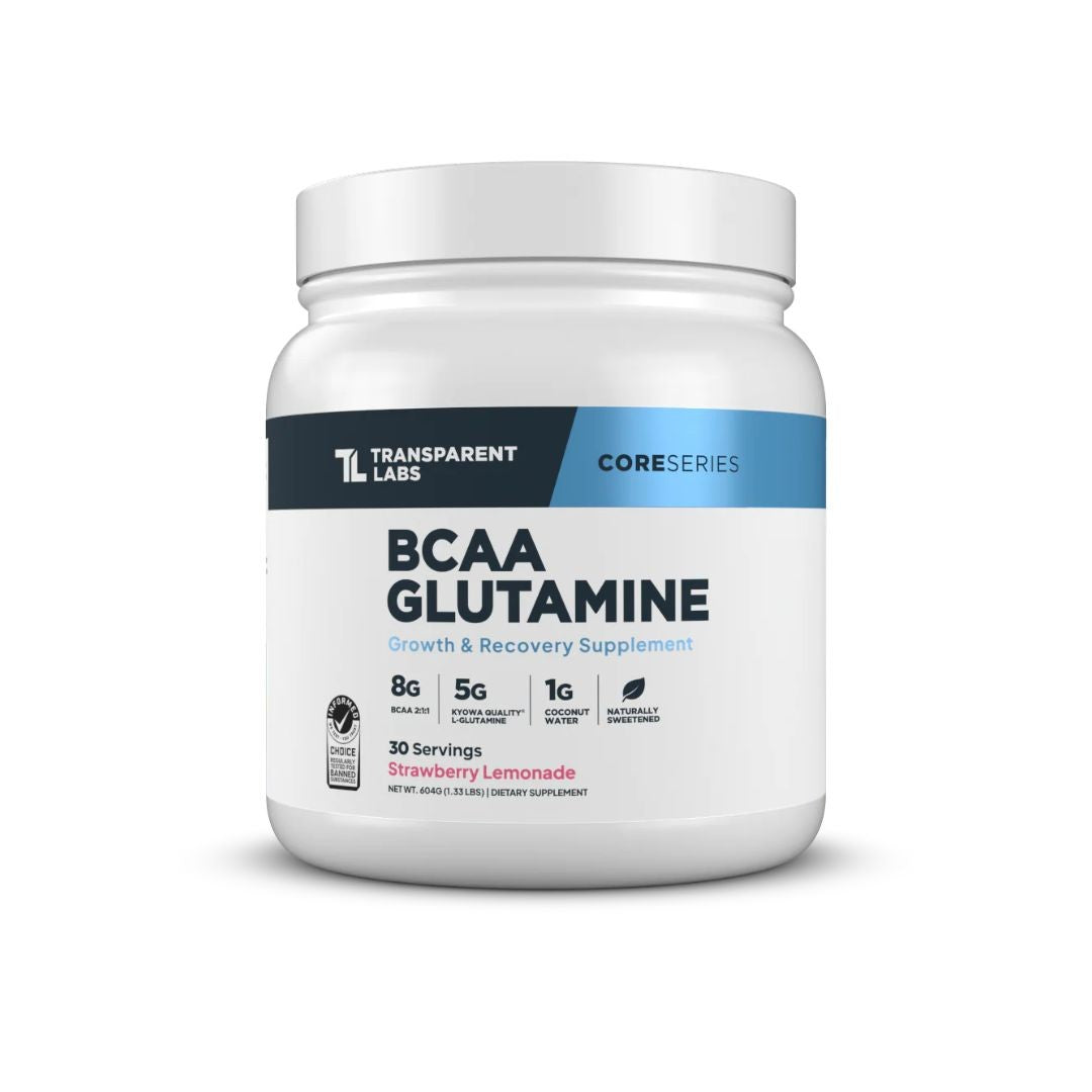 Transparent Labs BCAA Glutamine – Strawberry Lemonade