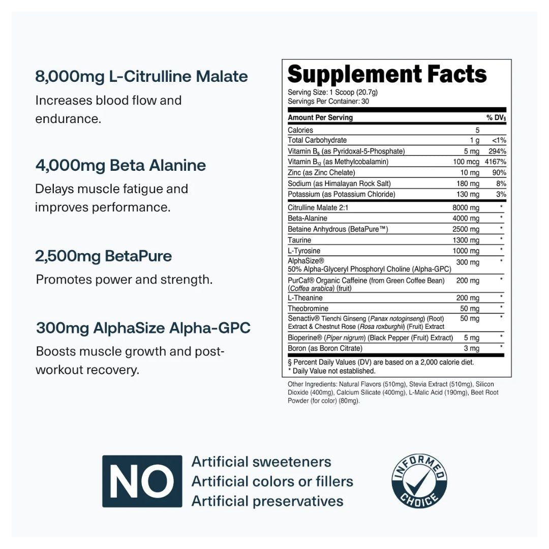 Transparent Labs BULK Pre-Workout – Tropical Punch