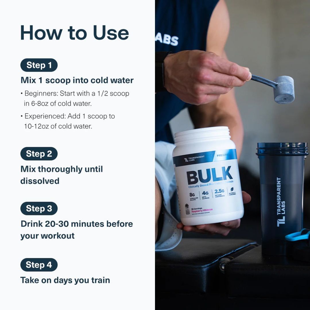 Transparent Labs BULK Pre-Workout – Tropical Punch