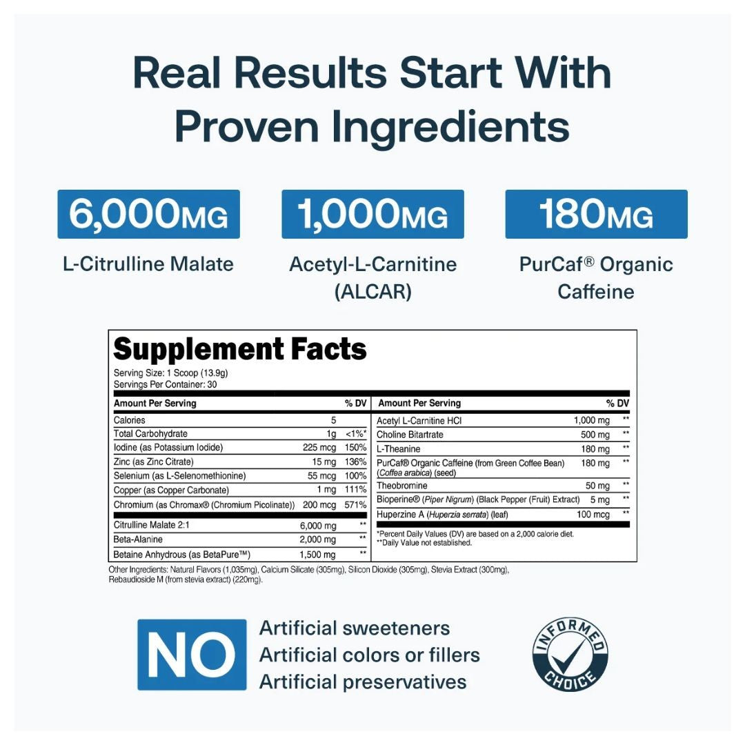 Transparent Labs LEAN Pre-Workout – Blue Raspberry