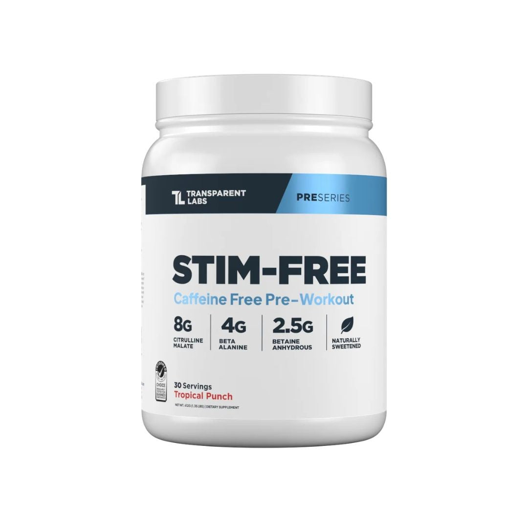 Transparent Labs Stim-Free Pre-Workout – Tropical Punch