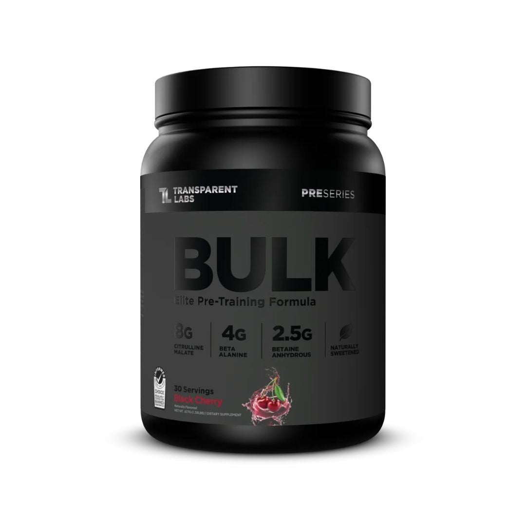Transparent Labs BULK Black Pre-Workout – Black Cherry