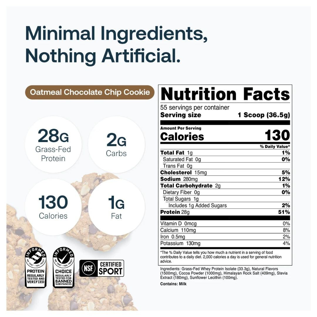 Transparent Labs Whey Protein Isolate – Oatmeal Chocolate Chip