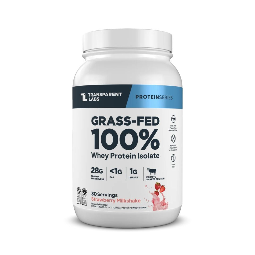 Transparent Labs Whey Protein Isolate – Strawberry Milkshake