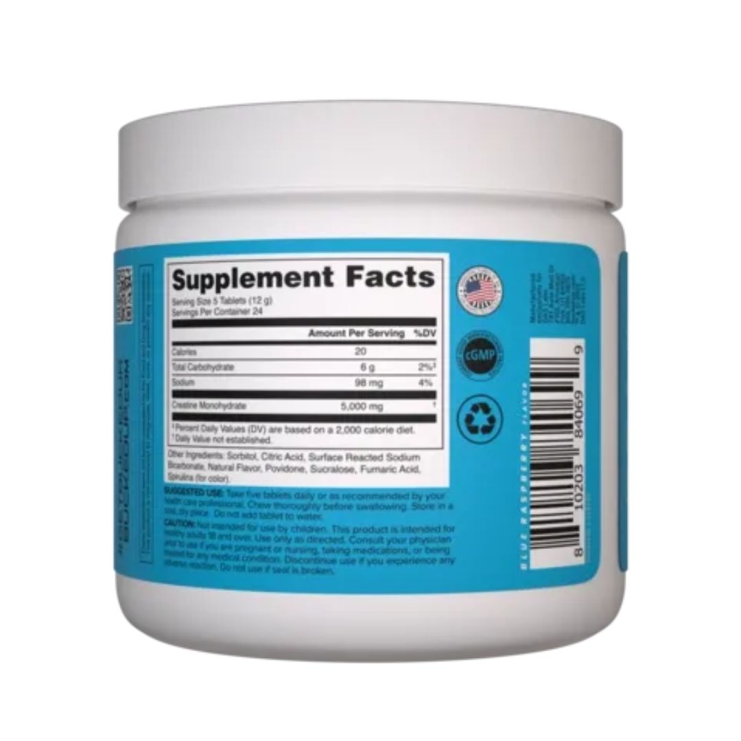 BUCKED UP CREATINE CANDY 120TAB - BLUE RAZ