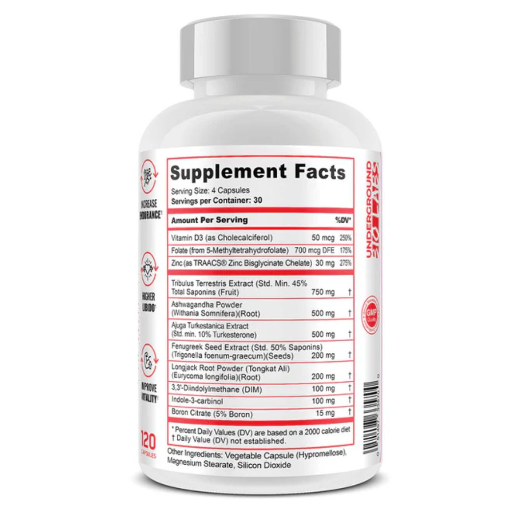 PANDA SUPPLEMENTS TESTOSTERONE BOOSTER 120CAPS